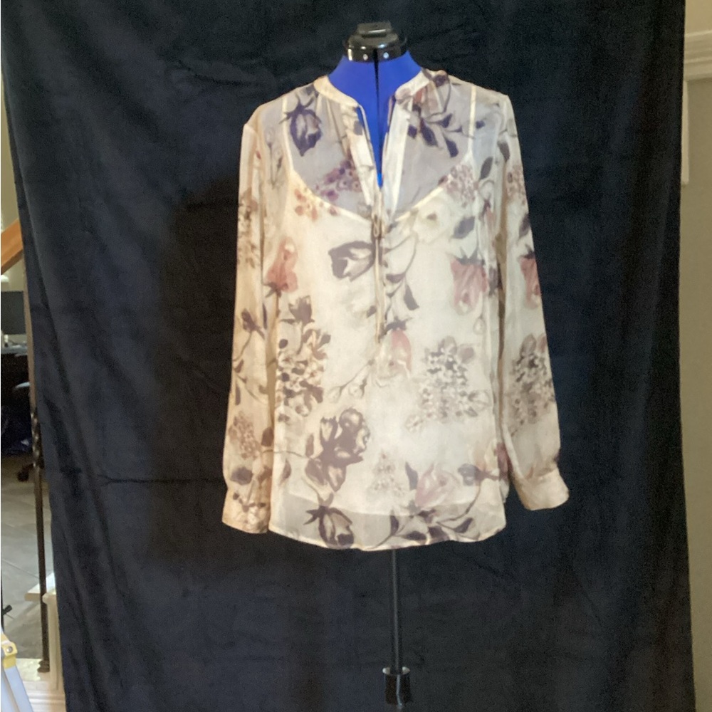 Ralph Loren Floral Sheer Blouse w Cami